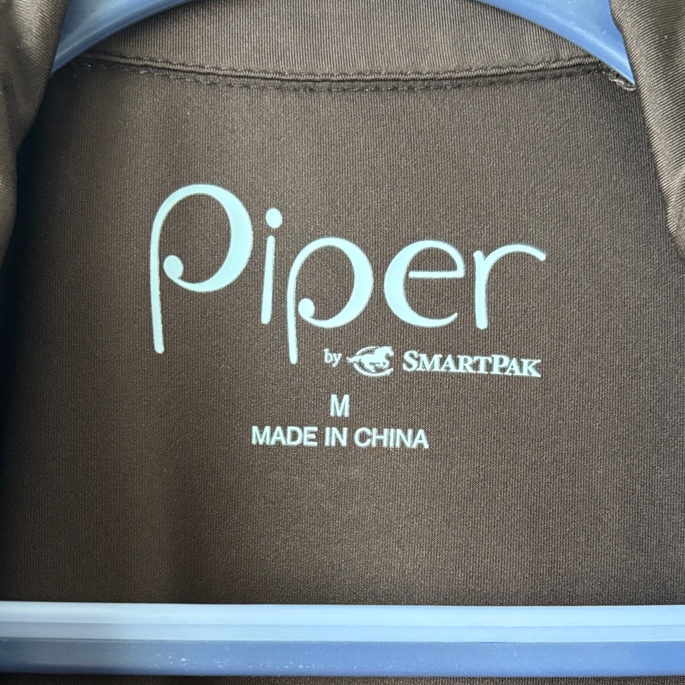 SmartPak Equine Piper Sun Shirt 1/4 Zip- M- Chocolate w/ Mesh Sleeves - Picture 3 of 4